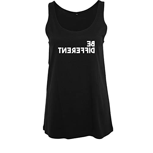 OwnDesigner Be Different Damen Tshirt und Frauen Top mit Spruch und Motiv mit mit tollem Schnitt (B19-370-XS-Schwarz) von OwnDesigner