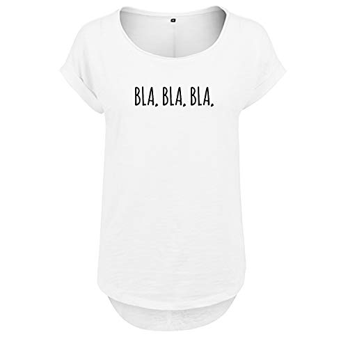 Bla bla bla Design Cooles Frauen Tshirt mit Druck Short Sleeve NEU Top Sommer Freizeit Kurzarm S Weis (B36-483-S-Weiß) von OwnDesigner