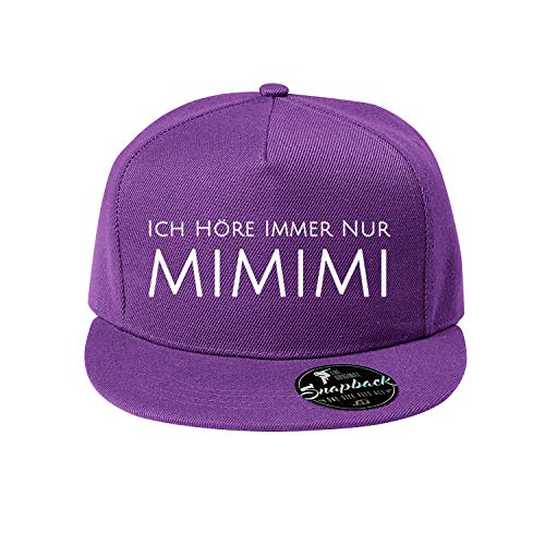 OwnDesigner Ich höre Immer nur mimimi Baumwolle Baseball Cap, Basecap - Unisex Baseball Cap, Baseball Mützen für Draussen, Sport oder auf Reisen (Cap 440 Lila) von OwnDesigner