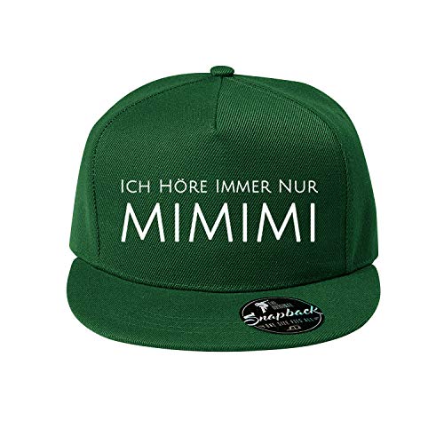 OwnDesigner Ich höre Immer nur mimimi Unisex Cap Classic Cap mit geradem Schirm, One Size Einheitsgröße für Männer und Frauen (Cap 440 Grun) von OwnDesigner