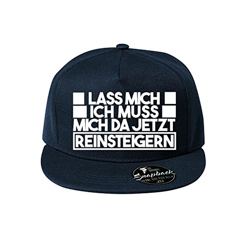 OwnDesigner Ich muss Mich da jetzt Reinsteigern Baumwolle Baseball Cap, Basecap - Unisex Baseball Cap, Baseball Mützen für Draussen, Sport oder auf Reisen (Cap 352 Navy) von OwnDesigner