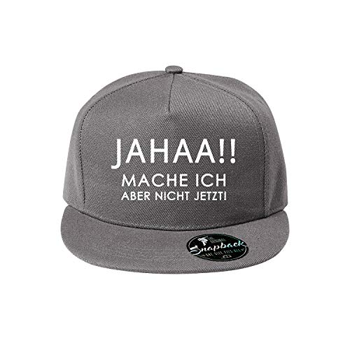 OwnDesigner Jahaa Mache Unisex Cap Classic Cap mit geradem Schirm, One Size Einheitsgröße für Männer und Frauen (Cap 480 Grau) von OwnDesigner