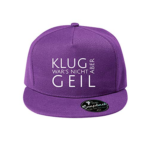 OwnDesigner Klug war´s Nicht Aber geil Baumwolle Baseball Cap, Basecap - Unisex Baseball Cap, Baseball Mützen für Draussen, Sport oder auf Reisen (Cap 463 Lila) von OwnDesigner