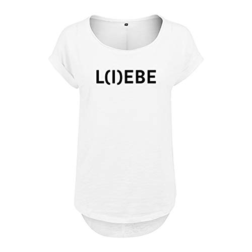 L(i) ebe Design Damen Tshirt & Frauen T Shirt NEU mit Leichtem Ausschnitt für Top Style L Weis (B36-404-L-Weiß) von OwnDesigner