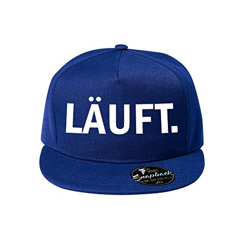 OwnDesigner Läuft Baseball Cap - Unisex Mütze, Kappe für Herren und Damen, einfarbige Basecap, rundum geschlossen (408-Cap5P-4Blau) von OwnDesigner