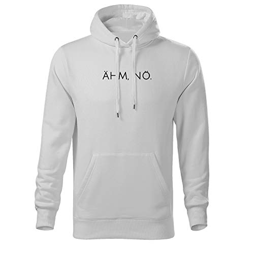 OwnDesigner Pi Pa Po Herrenpullover mit Spruch Bedruckt für Männer witzig grapihc Sweatshirt (Cape 445 M Weiß) von OwnDesigner