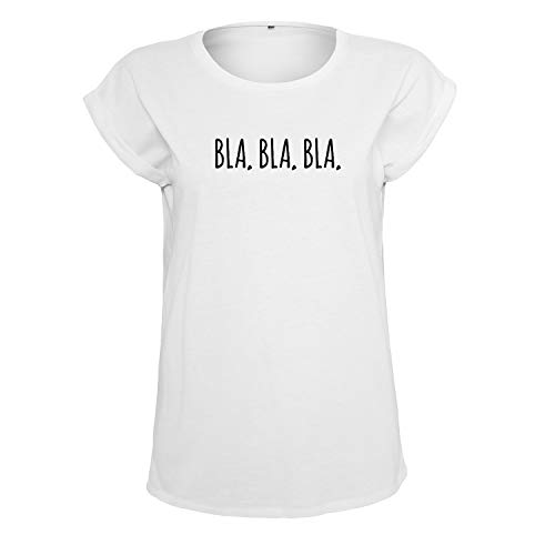 OwnDesigner Pi pa po Frauen T Shirt mit Spruch handgefärtigt Oversize-Shirt Rundhals Mädchen kurzärmlig (B21-445-M-Weiß) von OwnDesigner