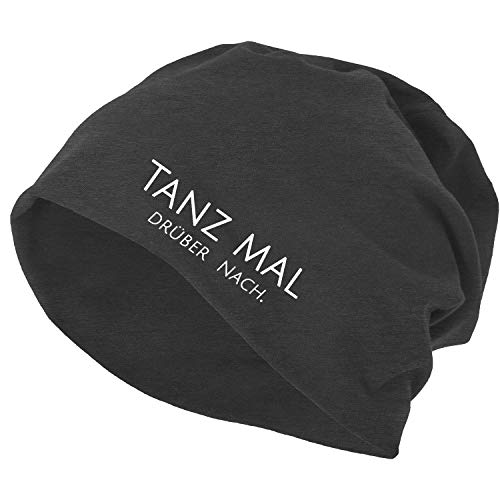 OwnDesigner Tanz mal drüber Mütze für Herren & Damen in dunkelgrau Beanie (Mutze 465 Dg) von OwnDesigner