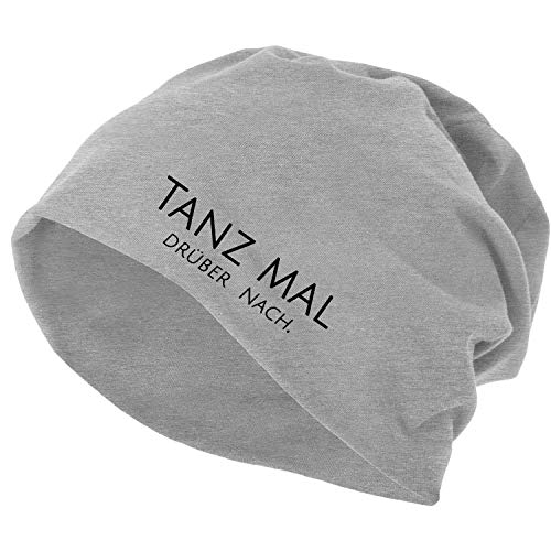 OwnDesigner Tanz mal drüber Unisex Winter Mütze für Herren & Damen in schwarz - warm und angenehm zur Kopfhaut (Mutze 465 Grau) von OwnDesigner