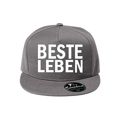 OwnDesigner Unisex Kappe Classic Beste Leben Cap mit geradem Schirm, One Size Einheitsgröße für Männer und Frauen (419-Cap5P-2Grau) von OwnDesigner