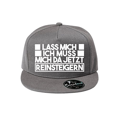 OwnDesigner Ich Muss Mich Da Jetzt Reinsteigern Unisex Cap Mit Geradem Schirm - Einheitsgröße für Männer und Frauen (352 Grau) von OwnDesigner