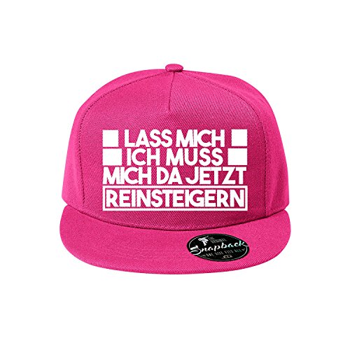 OwnDesigner Unisex Kappe Classic Cap mit geradem Schirm, ich muss Mich da jetzt Reinsteigern One Size Einheitsgröße für Männer und Frauen (352-Cap5P-8Pink) von OwnDesigner