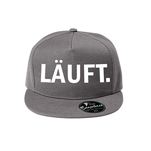 OwnDesigner Unisex Kappe Classic Läuft Cap mit geradem Schirm, One Size Einheitsgröße für Männer und Frauen (408-Cap5P-2Grau) von OwnDesigner