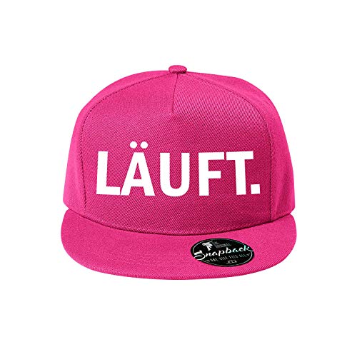 OwnDesigner Unisex Kappe Läuft Classic Cap mit geradem Schirm, One Size Einheitsgröße für Männer und Frauen (408-Cap5P-8Pink) von OwnDesigner