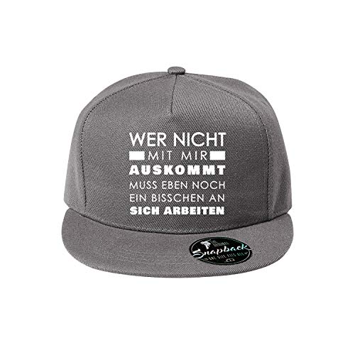 OwnDesigner Wer Nicht mit Mir auskommt muss eben noch Baumwolle Baseball Cap, Basecap- Unisex Baseball Kappen, Baseball Mützen für Draussen, Sport oder auf Reisen (Cap-481-Navy) von OwnDesigner