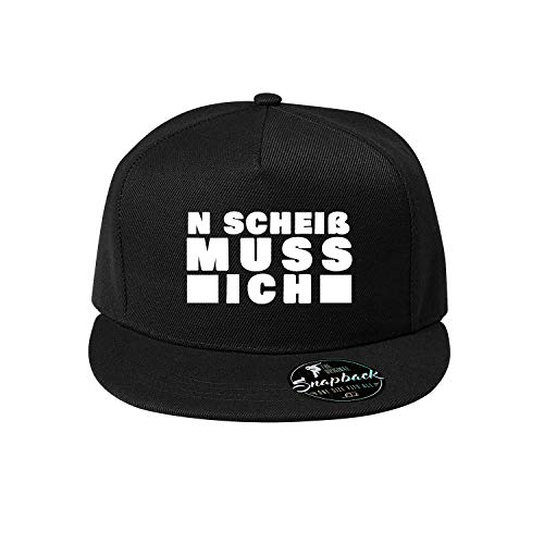 n´scheiß muss ich Baumwolle Baseball Cap, Basecap - Unisex Cap, Sport, Reisen, Style - Baseball Cap, Mütze (Cap 462-Schwarz) von OwnDesigner