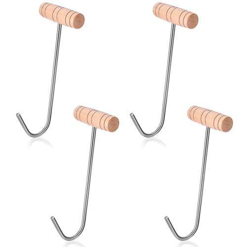 OwnMy Edelstahl Stiefelheber Haken Stiefelabzieher mit langen Holzgriffen für Damen und Herren Cowboystiefel, Holz OwnMy Edelstahl Stiefelheber Haken Stiefelabzieher mit langen Holzgriffen für Damen und Herren Cowboystiefel, Holz von OwnMy