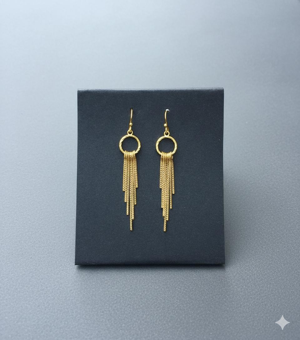 Gold Baumeln Fransen Ohrringe | 14K Micron Überzogene Für Frauen Gefüllte Haken Boho Chic Schmuck Handmade in Israel Gold Baumeln Fransen Ohrringe | 14K Micron Überzogene Für Frauen Gefüllte Haken Boho Chic Schmuck Handmade in Israel von OwnStudiobyEfrat