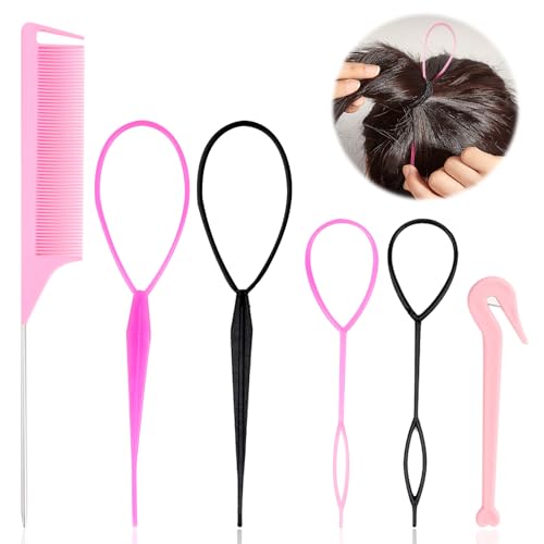 6 Stück Haarstyling-Set für Frauen und Mädchen, Haargeflecht Werkzeug - Haarflechtwerkzeuge für DIY Frisuren, Frisurenhilfe, Für Frauen, Mädchen von Ownkim