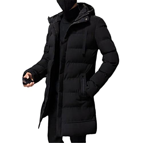 Herren Parka Lang Winter Baumwolle Bomber Thermo Top Wear - 20 Grad, Schwarz , L von Ownwfeat