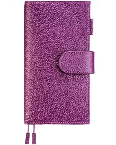 Ox Knight Lederhülle für Hobonichi Weeks/Weeks Mega - mit Stiftschlaufe, Kartenfächern, Rückentasche und Lesezeichen, Violett, Weeks, Kompakt Ox Knight Lederhülle für Hobonichi Weeks/Weeks Mega - mit Stiftschlaufe, Kartenfächern, Rückentasche und Lesezeichen, Violett, Weeks, Kompakt von Ox Knight