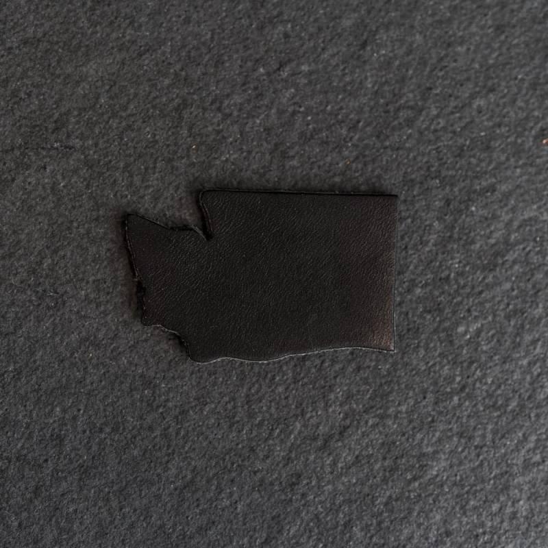 Personalisierte Washington Form Lederpatches | Optionaler Klettverschluss |6, 5 cm X 4, 5 cm|Washington Aufnäher Für Rucksäcke|Weihnachtsgeschenk von OxAndPine