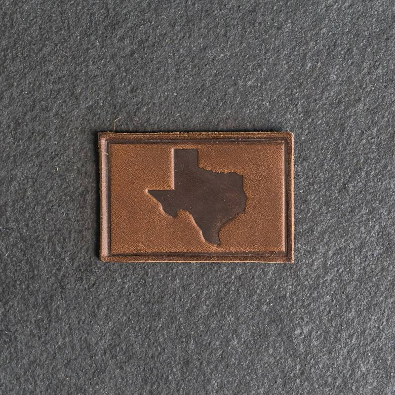 Texas Leder Aufnäher | Optionaler Klettverschluss 3 "x 2" Rechteck Bundesstaat Für Rucksäcke, Jacken Weihnachtsgeschenk von OxAndPine