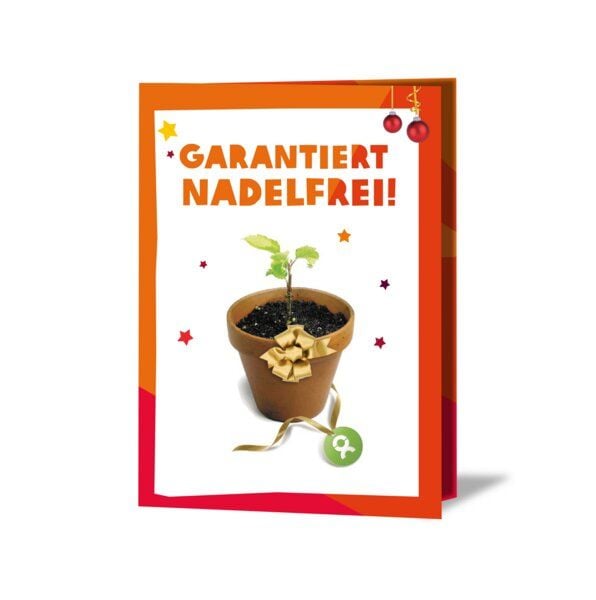 OxfamUnverpackt Spenden-Geschenk "25 junge Bäume" (Weihnachtskarte mit Magnet) von OxfamUnverpackt