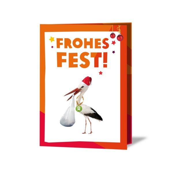 OxfamUnverpackt Spenden-Geschenk "Eine sichere Geburt" (Weihnachtskarte mit Magnet) von OxfamUnverpackt
