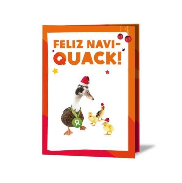OxfamUnverpackt Spenden-Geschenk "Entenfamilie" (Weihnachtskarte mit Magnet) von OxfamUnverpackt