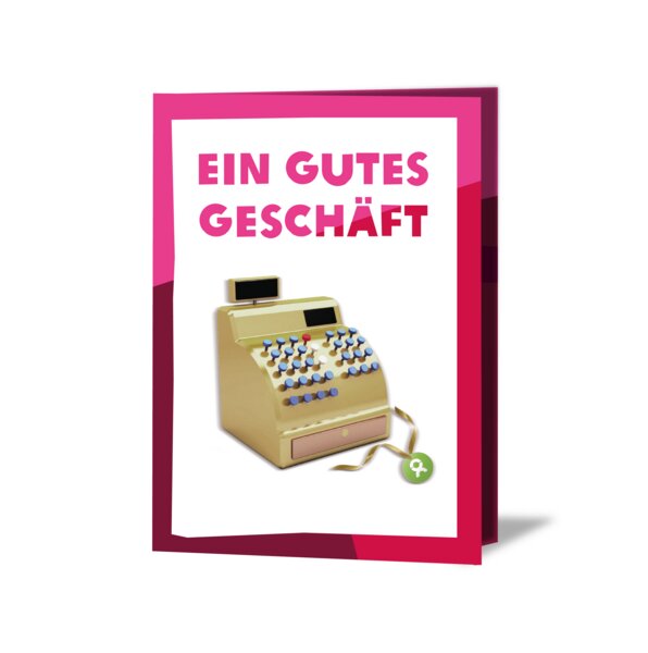 OxfamUnverpackt Spenden-Geschenk "Existenzgründung für Frauen" (Grußkarte mit Magnet) von OxfamUnverpackt