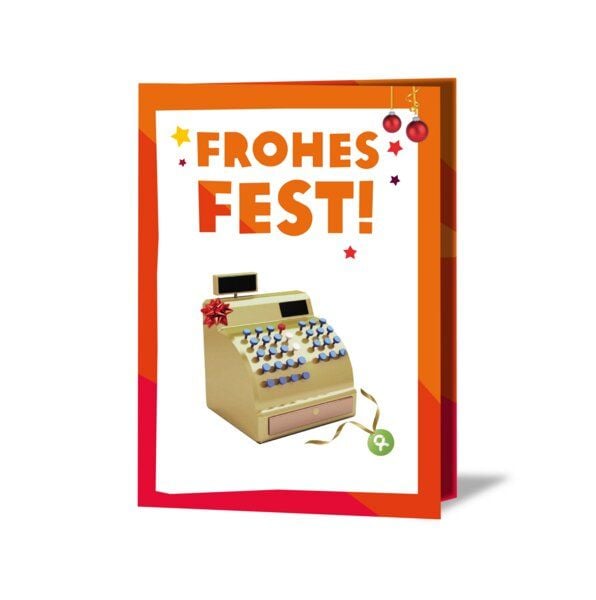 OxfamUnverpackt Spenden-Geschenk "Existenzgründung für Frauen" (Weihnachtskarte mit Magnet) von OxfamUnverpackt