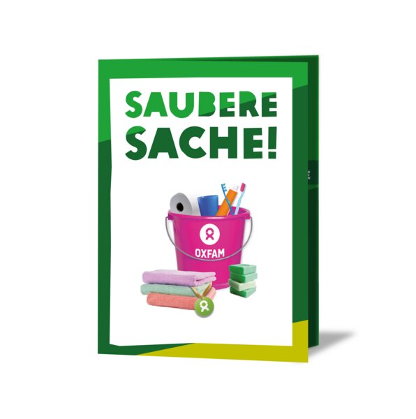 OxfamUnverpackt Spenden-Geschenk "Hygiene-Set" (Grußkarte mit Magnet) von OxfamUnverpackt