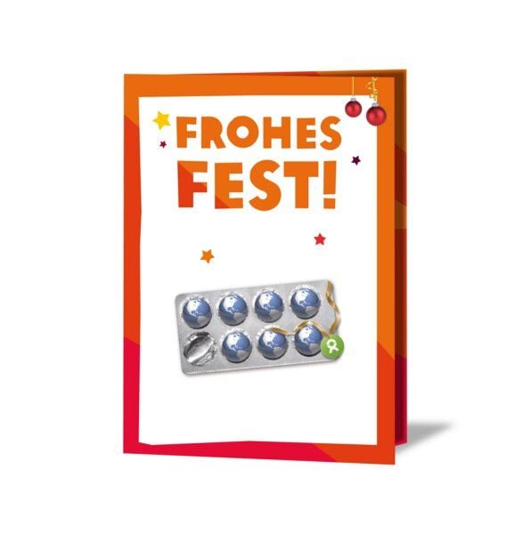 OxfamUnverpackt Spenden-Geschenk "Medikamente" (Weihnachtskarte mit Magnet) von OxfamUnverpackt