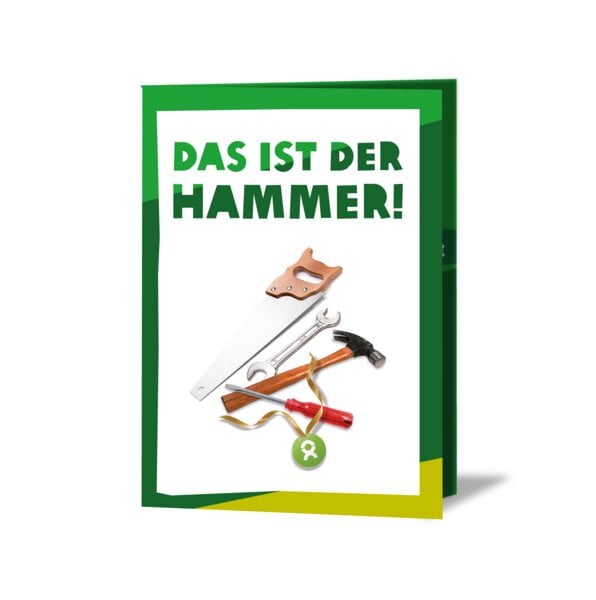 OxfamUnverpackt Spenden-Geschenk "Werkzeug" (Grußkarte mit Magnet) von OxfamUnverpackt