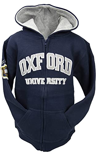 Oxford University OU129 Kapuzen-Sweatshirt, mit Reißverschluss, Marineblau Gr. 11-13 Jahre, Navy von Oxford University