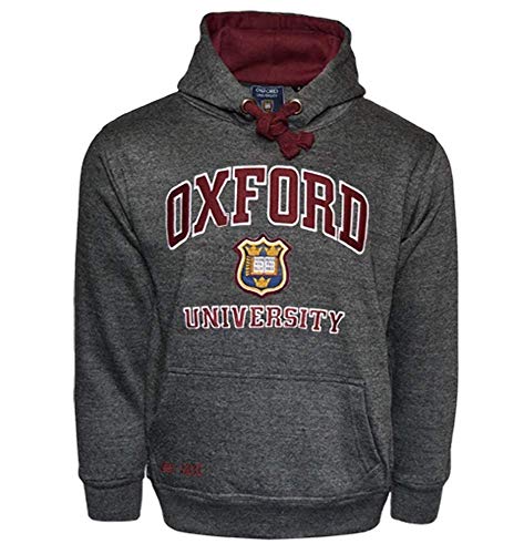 Oxford University OU129 Lizensiertes Kapuzen-Sweatshirt, Anthrazit Gr. L, grau von Oxford University