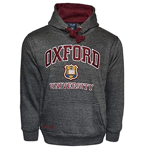 Oxford University OU129 Lizensiertes Kapuzen-Sweatshirt, Anthrazit Gr. L, grau von Lupsty