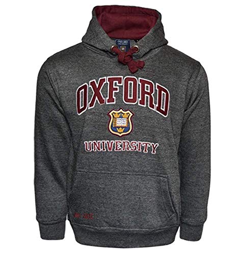 Oxford University OU129 Lizensiertes Kapuzen-Sweatshirt, Anthrazit Gr. XL, grau von Oxford University