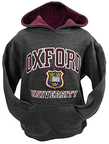 Oxford University OU129K Unisex Kapuzenpullover mit Kapuze, Anthrazit Gr. 11-13 Jahre, anthrazit von Oxford University