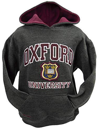 Oxford University OU129K Unisex Kapuzenpullover mit Kapuze, Anthrazit Gr. 9-10 Jahre, anthrazit von Oxford University