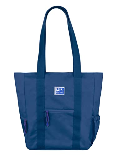 Oxford B-Trendy Schultertasche, 34 cm, gepolsterte Laptoptasche, recyceltes Polyester, Marineblau, marineblau, 34x31x12cm, Casual von Oxford