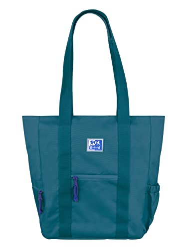 Oxford B-Trendy Schultertasche/Umhängetasche, 34 cm, gepolsterte Laptoptasche, recyceltes RPET-Polyester, grün, 34x31x12cm von Oxford