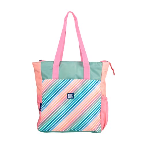 Oxford Colorblock Schultertasche/Rucksack, umwandelbar, 38 cm, gepolsterte Laptoptasche, recyceltes Polyester RPET, Colorblock-Design mit Streifen, Farbblock, 38 cm (largo) x 34 cm (alto) x 12 cm Oxford Colorblock Schultertasche/Rucksack, umwandelbar, 38 cm, gepolsterte Laptoptasche, recyceltes Polyester RPET, Colorblock-Design mit Streifen, Farbblock, 38 cm (largo) x 34 cm (alto) x 12 cm von Oxford