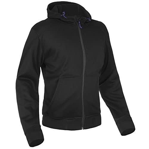 Oxford Damen Super Hoodie 2.0 Verstärkter Motorrad-Kapuzenpullover, Schwarz, 46 von Oxford