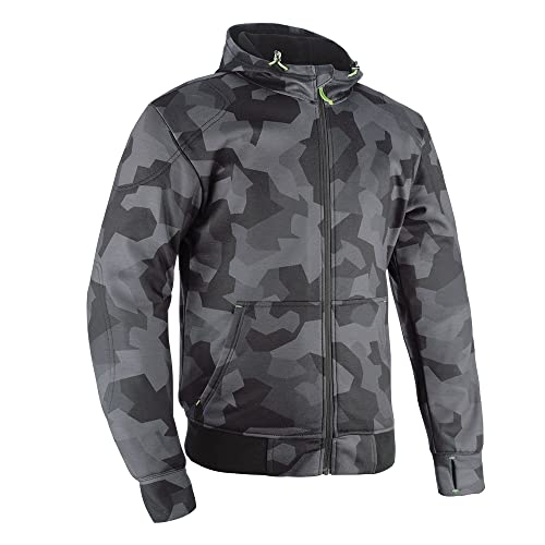 Oxford Herren Super 2.0 Motorrad Hoodie, grau camo, L von Oxford