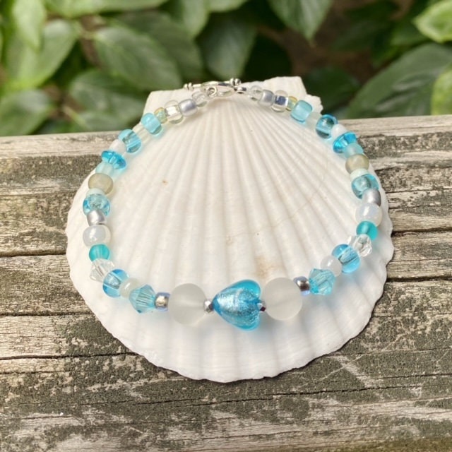 Herz Armband, Schmuck, Perlenarmband, Boho Armband Herz Armband, Schmuck, Perlenarmband, Boho Armband von OxfordCommaStore