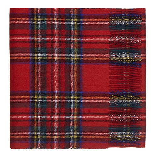 Oxfords Cashmere Reine Schurwolle Luxury Tartan Schal, Royal Stewart von Oxfords Cashmere