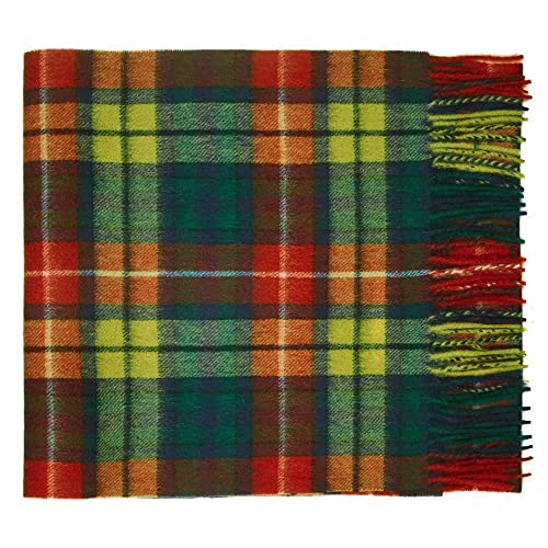 Oxfords Cashmere Reine Schurwolle Luxury Tartan Schal (Buchanan) von Oxfords Cashmere