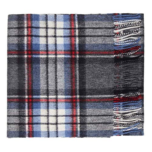 Oxfords Cashmere Reine Schurwolle Luxury Tartan Schal (Grey Stewart) von Oxfords Cashmere